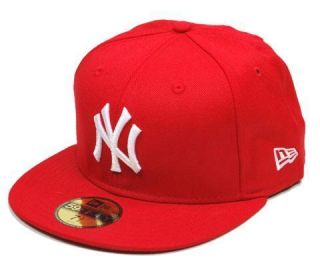 New Era Cap 59Fifty Fitted Cap New York Yankees Red Scarlet Baseball