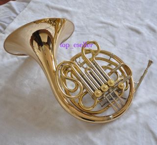  Exhibition Professional Goid Brass Double French Horn