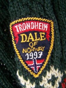 Dale of Norway Nordic Wool Sweater L Teal 1997 Trondheim Pullover