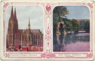 Cologne Frankfort Germany Old Postcard