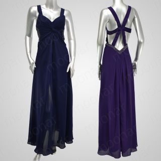 2012 New Prom Ball Gown Open Back Bridesmaid Long Dress Evening Party