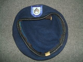   INFANTRY BLUE BERET FROM FORT CAMPBELL 502nd ASSAULT INFANTRY 1970s