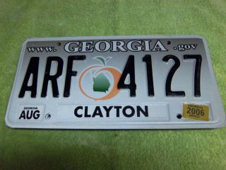  Georgia 06 Tag License Plate ARF 4127