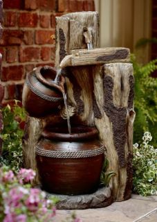  Fountain Water Outdoor Power Decor Waterfall Lawn Vintage New