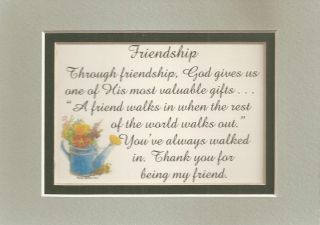 Thank Friends God Gifts Friendship Verses Poems Plaques