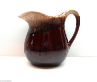 McCoy Art Pottery Brown Drip Earthenware Glazed Pitcher Made in The U