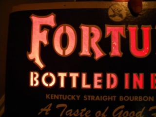 Fortuna Kentucky Bourbon Whiskey Flashing Light Display in ORG Box 40s