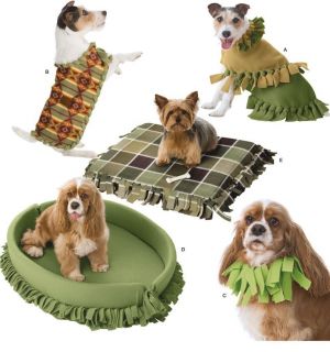 SEWING PATTERN Simplicity 3960 FLEECE DOG COATS CLOTHES BEDS COLLARS