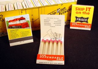 Frisco Vintage Box Car Railroad Matches Match Books