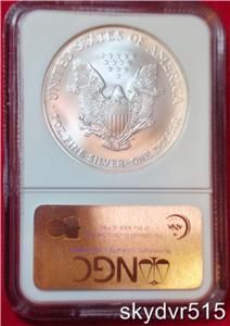 2006 Gem UNC AMERICAN EAGLE NGC Frist Strike .999 fine Silver Dollar