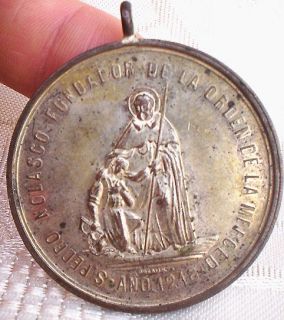 RARE Antique St Nolasco Mercedarians Founder Medal