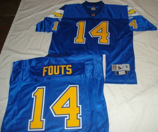 SAN DIEGO CHARGERS DAN FOUTS 1984 THROWBACK NFL JERSEY SIZE XXL