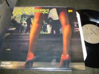 The Runaways Kim Fowley 1985 RARE LP Young and Fast
