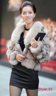 100% Real Genuine Vintage Fox Fur/Furs Coat/Coats jacket outwear