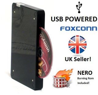 Foxconn NetDVD Portable Slot Loading CD DVD Writer External USB 2 5