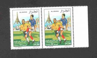 Algeria 1998 France 98 Football Soccer Scott 1120 MNH Pair with Margin