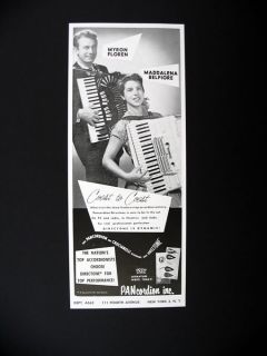 Pancordion Accordions Myron Floren Maddalena Belfiore 1962 Print Ad