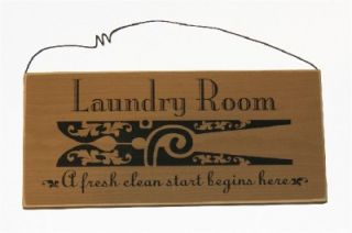 Laundry Room Fresh Start Begins Here Made in USA Sign