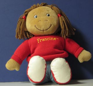 this is a francine plush doll from the pbs arthur cartoon francine