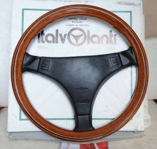 New Italvolanti Florio Wood Steering Wheel 365mm Momo Hub Pattern
