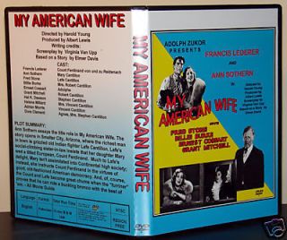 My American Wife DVD Francis Lederer Ann Sothern