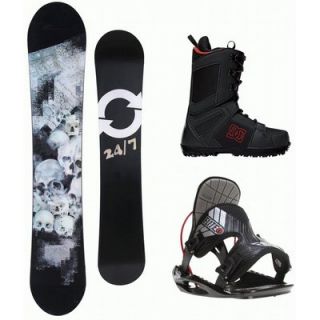 24/7 Bones 153 Mens Snowboard + Flow Flite 1 Bindings + DC Boots