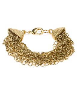Designed by Rivka Friedman Multi strand chain link bracelet Gold
