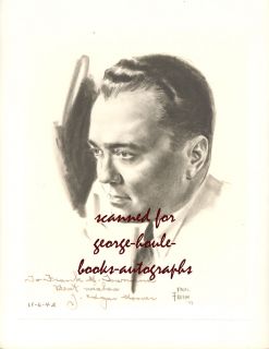 edgar hoover in black fountain pen ink to frank g townsend best