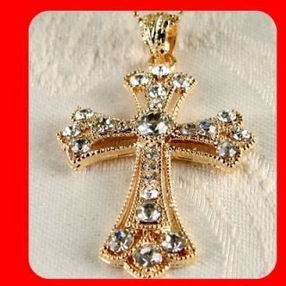 New Cross Charm Pendant Necklace Swarovski Crystal G