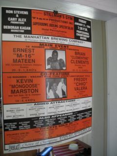 1994 Ernest Mateen vs Brian Clements on Site Boxing Poster New York