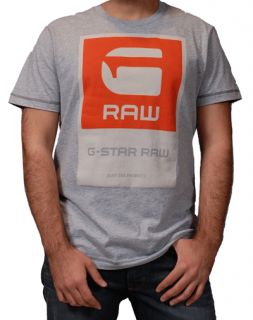 STAR RAW TEE SHIRT G RAW PARCELL GRAY SHORT SLEEVE NEW W TAGS
