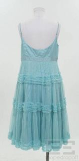 Frock Plenty by Tracy Reese Blue Tiered Tulle Sleeveless Dress Size 12