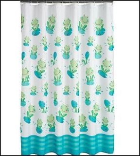 Froggy Fun Fabric Shower Curtain Jumping Beans Frog Collection Kids