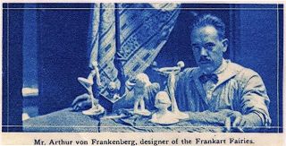 Arthur Von Frankenberg with a collection of his Vintage Fairy Lamps