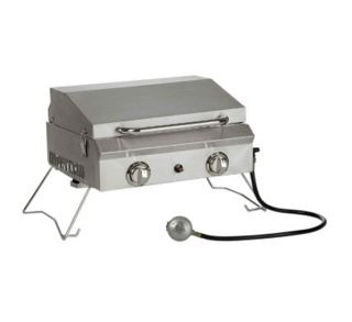 New Camping Portable Stainless Steel LP Gas Grill with Cover Sportsman