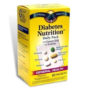 Diabetes Nutrition Daily Health 30 Pack Spring Valley
