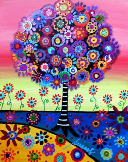 Mexican Folk Art Tree of Life Flowers Unity Original Prisarts