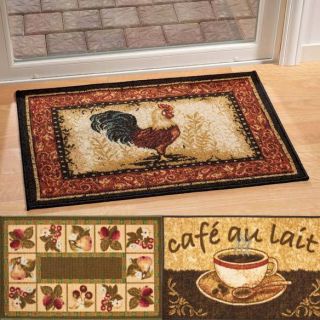 New 40 x 20 Rooster Fruit or Cafe Theme Accent Rug Home Decor