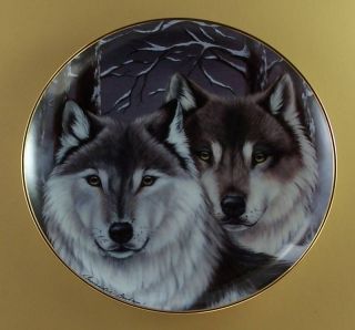Wolf Plate Eyes of Winter Cassandra Graham Wolves