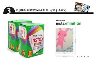 Fujifilm Instax Mini 25 Camera PENX10 FILM40 Classic Bag Album Deco