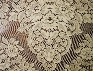 vintage quaker lace tablecloth creamy rectangular
