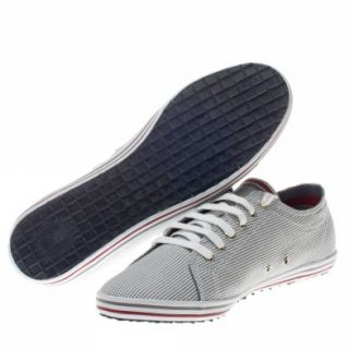 Fred Perry Kingston Window Pane Check UK Size White Trainers Shoes