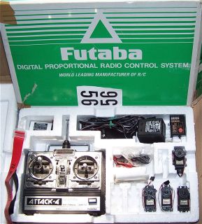 Futaba Attack 4 FP 4NBL 4 Channel RC Radio System w/ Extra Excellent