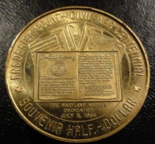 Frederick Maryland Medal 1964 monocacy Battle Civil War Centennial