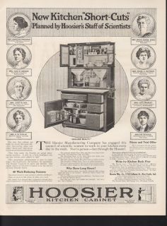 1917 Hoosier Cabinet Kitchen Storage Furniture Appliance New Castle