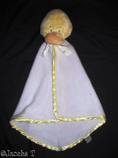 Baby Ganz Yellow White Duckie Duck Lovey Blanket Plush Security Gown