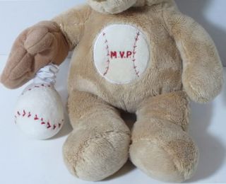 Baby Ganz MVP Baseball Teddy Bear Musical Crib Pull Toy Lovey Stuffed