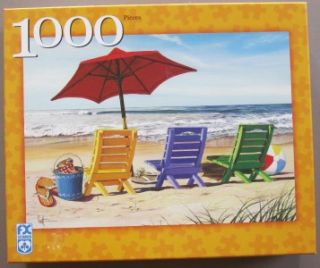 FX Schmid Beachy Keen Jigsaw Puzzle 1000 PC Summer Used Mint Complete