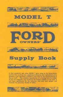 Ford Model T Supply Book Parts Accessories