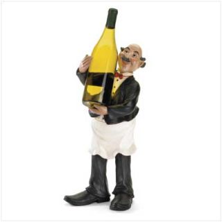 French Waiter Wine Bottle Holder Collectible Figurine